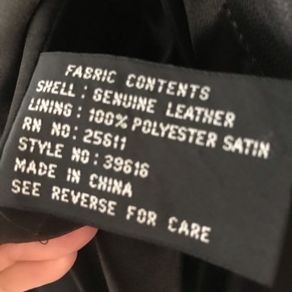 Jones New York Black Leather Jacket | Small - Picture 7 of 8